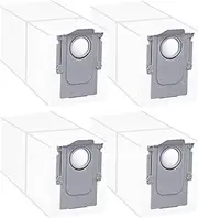 [YBVABE] Dust Bags for Roborock Q Revo / S8 MaxV Ultra / S8 Max Ultra/Qrevo MaxV/Q Revo S/Q Revo Pro/Q Revo Curv/Qrevo Slim Robot Vacuum, 4-Pack Vacuum Cleaner Disposable Dust Bags Replacement Parts