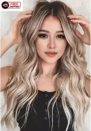 613 Blonde Wig|Synthetic Curly Wig|Deep Wave Frontal Wig|Wigs for Black Women&Wh