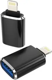 Lightning to USB Iphone OTG Adapter(2Pack)Camera Card Reader Dongle Keyboard