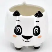 Cute Panda Bear Footed Mini Succulent Ceramic Planter Pot with Drain Hole