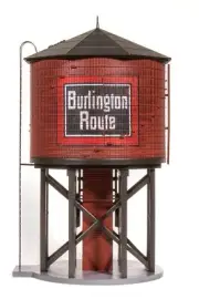 BWL #7916 HO Scale Operating Water Tower W/sd Chicago, Burlington Weathered