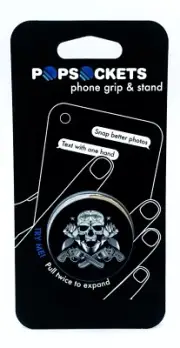 Authentic PopSockets Skull Guns & Roses Black PopSocket Pop Socket PopGrip