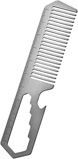 Metal Styling Comb for Men | Titanium Alloy Pocket Comb | Outdoor Hair Comb Portable Comb Bottle Opener for Men Oil Hair Styling