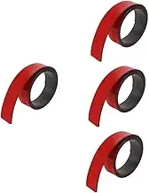 Angoily 4rolls Adhesive Magnetic Strips for Whiteboard Fridge and Crafts Flexible Material Versatile for Advertising and Teaching