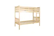 Design Square Wooden Timber Solid Pine Single Size Bunk Bed Frame - Oak