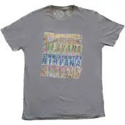 Nirvana Repeat T-Shirt Grey New