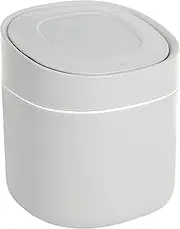 Desk Garbage Can - Trash Bin for Desk | Convenient Press-to-Open Desktop Trash Can | Multi-Functional Waste Basket | Household Storage Cosmetics Organizer for Cotton Swabs, Paper Scraps