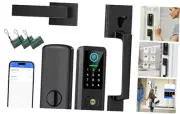Fingerprint Smart Door Lock with Front Door Handle Set, Keyless Entry Door