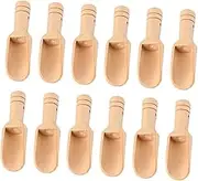 HANABASS 12pcs Wooden Spoons for Jars Natural Spoons Efficient Mini Scoops for Spices Tea Compact Kitchen Utensils for Home Travel