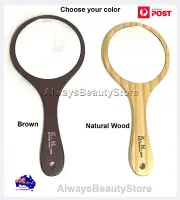 Makeup Portable Handle Handheld Wood Mirror Cosmetic Dresser With Handle