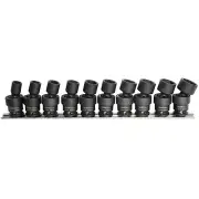 SP Tools SP20256 3/8″ Drive Swivel Impact Socket Set on Rail 6 Point Metric 10Pc