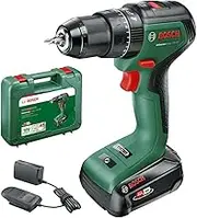 Bosch 18V Cordless Brushless Impact Hammer Drill Driver With 2.5Ah Battery, Charger and Case, 2 Speed, 20 Torque Settings, 60Nm, 13mm Metal Chuck (UniversalImpact 18V-60). Made in Europe