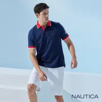 在飛比找Yahoo奇摩購物中心優惠-NAUTICA男裝 簡約修身素面休閒短褲-白色