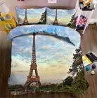 Old Eiffel Tower 3D Printing Duvet Quilt Doona Covers Pillow Case Bedding Sets