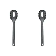 2x Zyliss Spaghetti Server Nylon Pasta Fork Kitchen Serving Utensil 31cm Grey