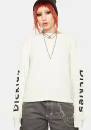 [Dickies Girl] Screen Print Long Sleeve Top