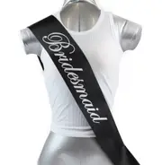 Sashes Hens Night Party Black/Silver - Bridesmaid