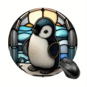 Computer Mouse Pad With Non-Slip Rubber Base - New - Penguin