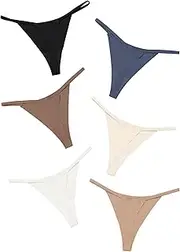 DEANGELMON G-String Thongs for Women Panties No Show Thong Seamless Underwear Low Rise Comfortable Microfiber Workout Pack