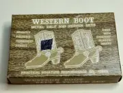 Vintage Western Cowboy Boots Polished Metal Georgia Salt & Pepper Shaker Set