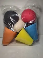 6pc Foam Drill Polishing Cone Ball Pads Kit Car Waxing Buffing Wheel Polisher 4"
