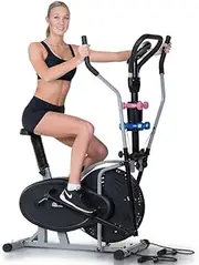Powertrain 5-in-1 Elliptical Cross Trainer Bike with Dumbbell Sets