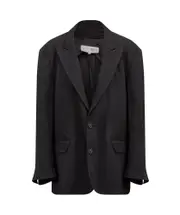 MM6 Maison Margiela Single Breasted Tailored Blazer black