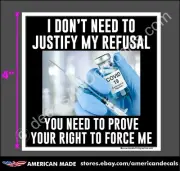 TRUMP 2020 2024 STICKER JUSTIFY ANTI BIDEN ANTI DEMOCRAT DECAL