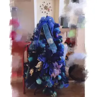藍色夢幻聖誕樹🎄只用三次 二手 保持良好 聖誕節 聖誕 交換禮物 現貨 限台中面交 耶誕節 耶誕樹