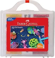 Faber Castell Oil Pastels 50-Pieces Set with Plastic Tool Box Packing