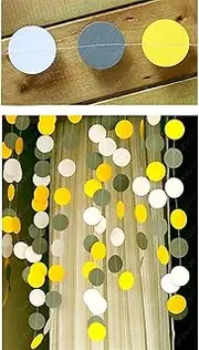 Party Decor Mix Rainbow Color Circle Polka Dots Garland Banner Bunting Wedding Baby Shower Birthday Party Decoration Dot String Hanging (Color : Style 4)