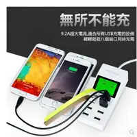 在飛比找樂天市場購物網優惠-多孔充電器 智慧液晶顯示 8孔USB充電器 多孔插座 app