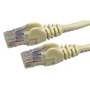 Dynamix PL-C6A-2 Cat6 RJ45 Patch Lead - 2m - Beige UTP - T568A - 250MHz - 24AWG - Slimline - Snagless - Gold Plated [PL-C6A-2]
