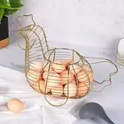 Metal Chicken Egg Basket Metal Wire Chicken Egg Storage Basket for Kitchen