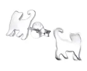 Children's Silver Cat Stud Earrings