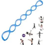 7 Ring Stretch Resistance Exercise Band, Miracle Miles Band, Yoga Stretching, Arm, Shoulders Foot, Leg Fitness Home Gym Physical Therapy Band