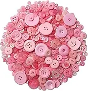 Tnstk 650 Pcs Buttons Round Resin Buttons 2 and 4 Holes Assorted Buttons for Sewing Crafts DIY Projects Button Painting Craft Buttons (Pink) (TK-NK-A)