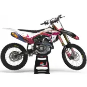 Ninetwo Decals Honda CRF80F 11-14 Pink Orange w/ White BGS Leopard Graphics Kit