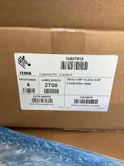 Zebra 1000D 4" x 2" Z Preform Labels 2700/Roll Fan Fold CASE OF 4 10027815