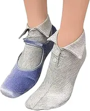 Shirt Collar Button Socks,Trendy Lapel Shirt Collar Ankle Socks,Turn Down Cuff Button Sock, Low Cut Thin Socks