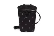 Black Diamond Gym Chalk Bag Carabiner Print - Black (M/L)