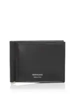 Ferragamo Men's Florence Leather Money Clip Bifold Wallet
