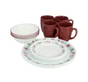 NEW - Corelle Nordic Blooms Dinnerware 16-Pc Set