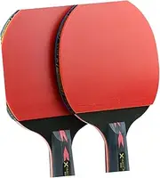 Pingpong Racket Set Carbon Fiber Double Pimples-in Ergonomic Design for Teenagers and Girls