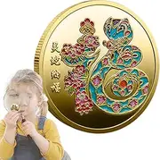 Snake Coin | Chinese Lunar New Year Fortune Coin - Metal Coin for Chinese Spring Festival, 2025 Year of The Snake Collectible Coin, Lucky Snake Souvenir Coin for Collectors