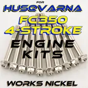 Works Nickel ENGINE Bolt Kit for Husqvarna FC350 | Nickel Plated w/Titanium look