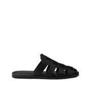 [Prada] Prada Leather Fisherman Mules 6 US BLACK
