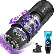 Sucking Masturbator Sex Toys for Men– Upgraded Male Sex Toy Automatic Male Masturbators Cup with 7 Vibration 7 Rotating & Suction Modes Adult Toys, Mens Penis Pump Stroker Pocket Pussy with 3D Textured for Men