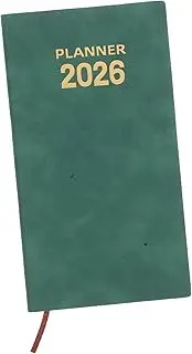 DOITOOL Portable Pocket Journal Notebook Planner Pu Leather Cover 2026 Pocket Planner Calendar Notebook For Weekly School Planner