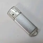 USB 2.0 128MB Flash Drive Silver- Clear Cap Design - 3 Units, Brand New